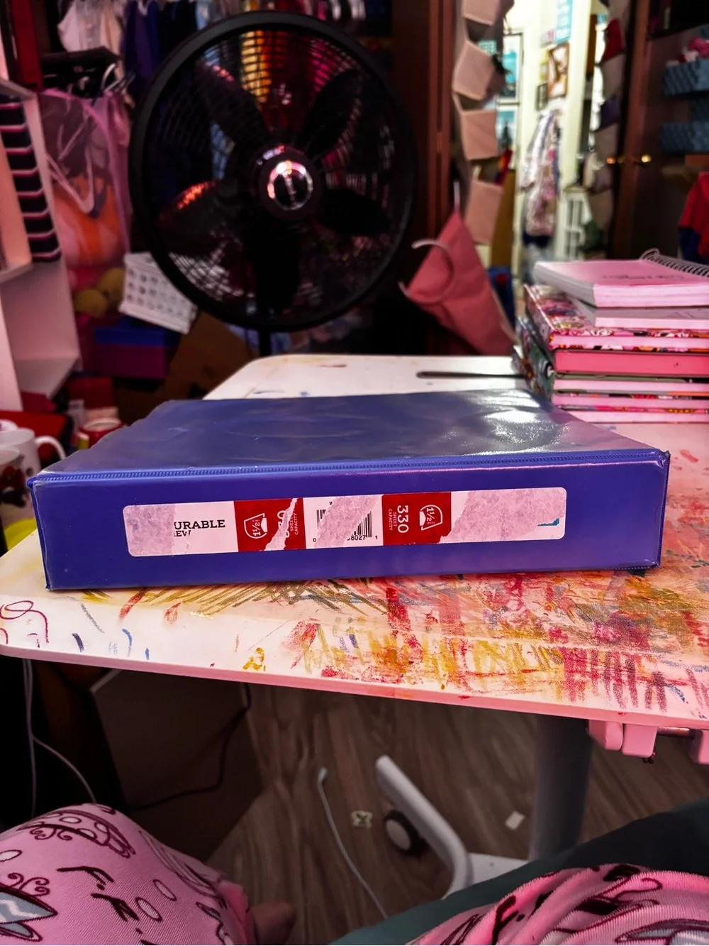 Royal Blue 3-Ring Binder with display sleeves on the front/back/binding